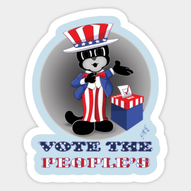 Zapped Kat VOTE THE PEOPLE'S by Swoot Sticker by Swoot T's